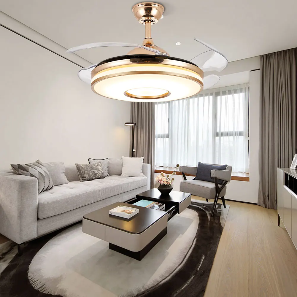 42 "Ceiling Fan Light Modern Gold Chandelier Bedroom Living Room Ceiling Fan Lamp with Remote Control
42 "Ceiling Fan Light Modern Gold Chandelier Bedroom Living Room Ceiling Fan Lamp with Remote Control