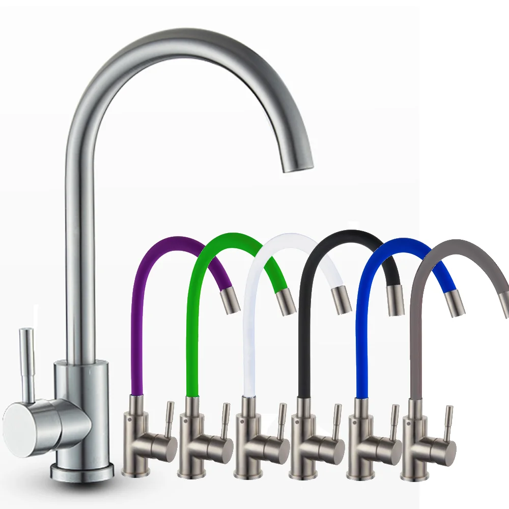 Смеситель для кухонной мойки одноручный нержавеющая сталь матовый kitchen faucet |