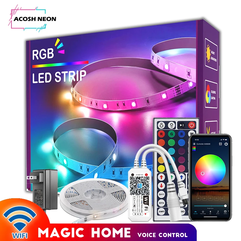 Magic Home pro wifi rgb strip lights with 44Keys remote 20M 65.6ft 12V wireless Ambient Light for bedroom home christmas ceiling
Magic Home pro wifi rgb strip lights with 44Keys remote 20M 65.6ft 12V wireless Ambient Light for bedroom home christmas ceiling