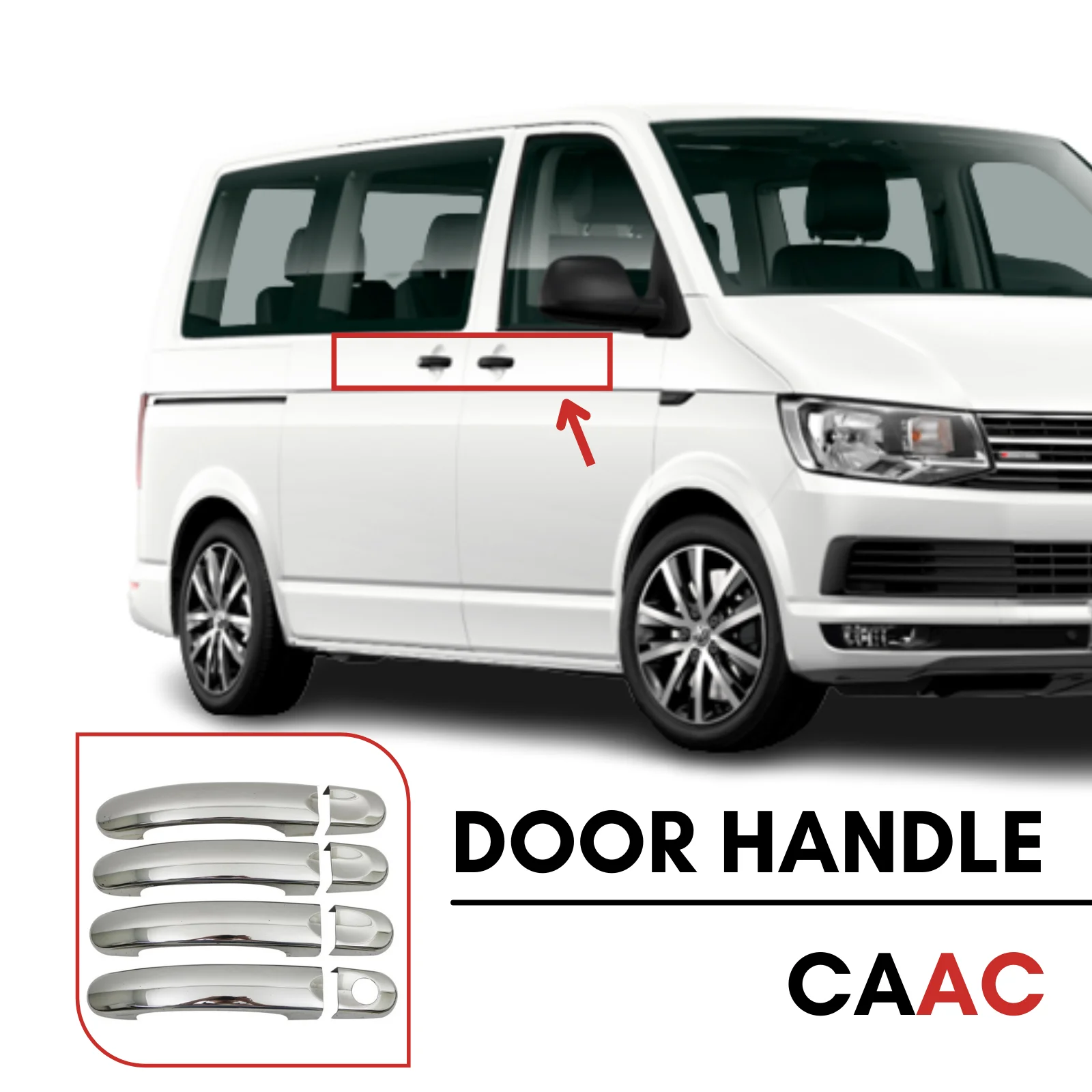 Хромированная дверная ручка из нержавеющей стали для VW T6 TRANSPORTER VAN 2015-2021, 8 шт., защитное зеркальное покрытие, самоклеящаяся 
Хромированная дверная ручка из нержавеющей стали для VW T6 TRANSPORTER VAN 2015-2021, 8 шт., защитное зеркальное покрытие, самоклеящаяся