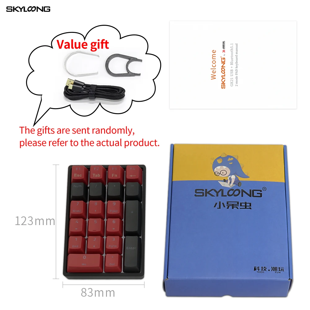 EPOMAKER SK21 Hot Swappable Numpad PBT Keycaps RGB Backlit Type-C Interface Fully Programmable GK Chocolate Switches
EPOMAKER SK21 Hot Swappable Numpad PBT Keycaps RGB Backlit Type-C Interface Fully Programmable GK Chocolate Switches