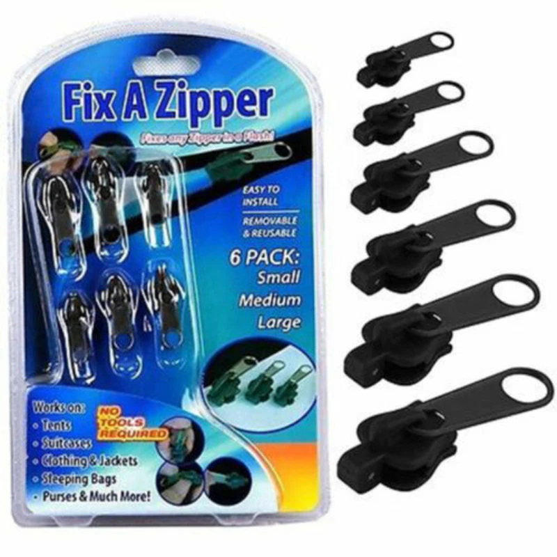 Universal Zip Head Tools Repair Replacement Kit 6 Pieces Plastic Zipper Fixer Replacement accessories
Universal Zip Head Tools Repair Replacement Kit 6 Pieces Plastic Zipper Fixer Replacement accessories