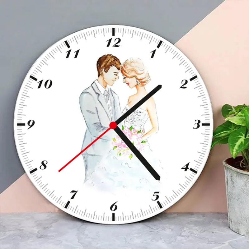 Bride Groom Wooden Wall Clock 
Bride Groom Wooden Wall Clock