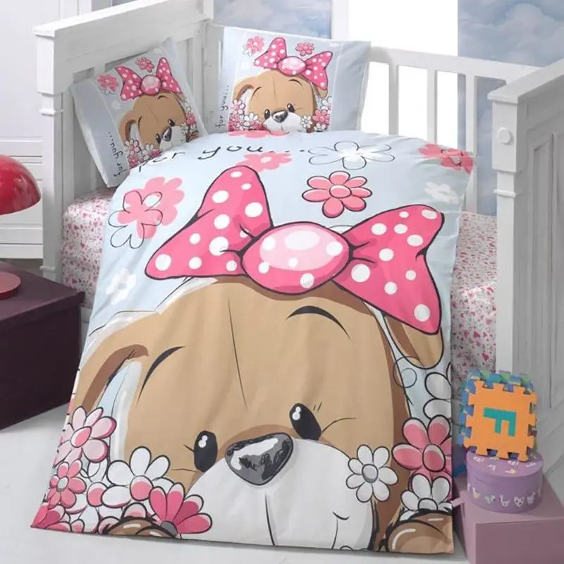 Crib Bed Baby Nursery Soft Cotton 3 Pieces Set 1 Duvet Cover 2 Pillow Cute Teddy Bear Theme
Crib Bed Baby Nursery Soft Cotton 3 Pieces Set 1 Duvet Cover 2 Pillow Cute Teddy Bear Theme