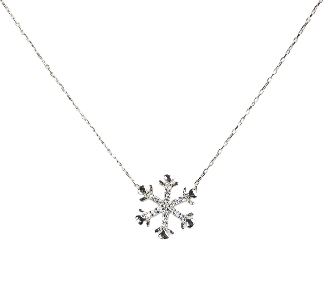 925 Sterling Silver Simple Fashion Snowflake Necklace Women Exquisite Girlfriend Jewelry Accessories Design
925 Sterling Silver Simple Fashion Snowflake Necklace Women Exquisite Girlfriend Jewelry Accessories Design
