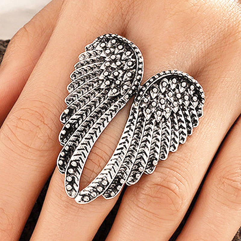 Vintage Wing Ring for Women Punk Gold Silver Color Rings for Female Bohemian Opening Rings Retro Party Jewelry Accessories
Vintage Wing Ring for Women Punk Gold Silver Color Rings for Female Bohemian Opening Rings Retro Party Jewelry Accessories