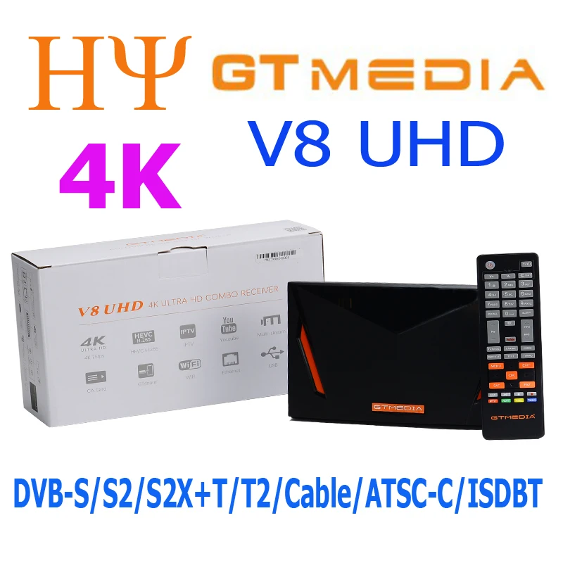 Спутниковый ресивер Gtmedia V8 UHD 10 шт. спутниковый с поддержкой Wi-Fi и (J83.A/C)/DVB-S2 (J83.B)