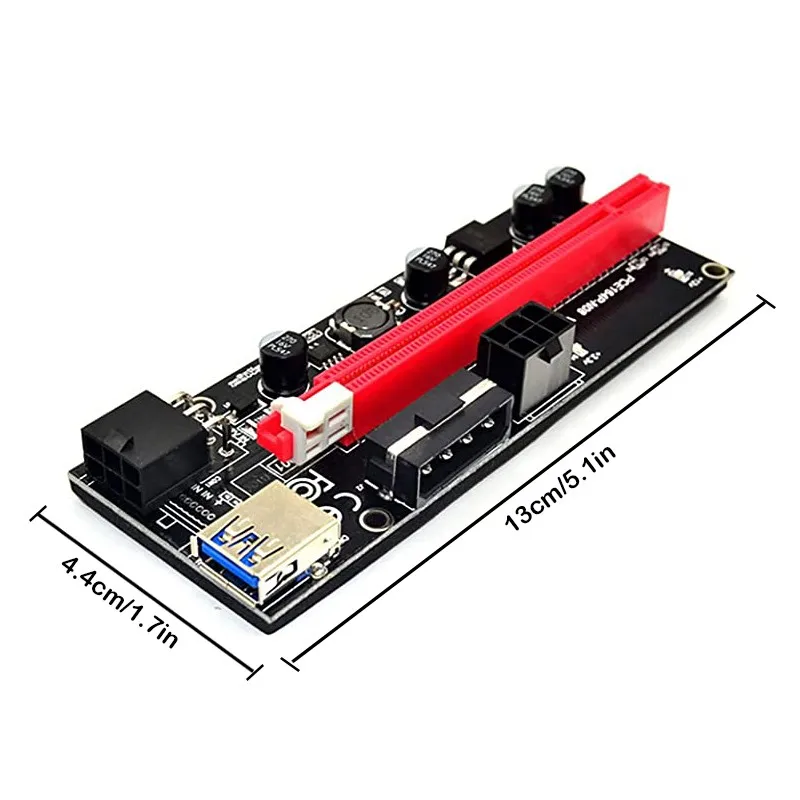 PCI-E Riser For External GPU, 6 PIN Powered PCIE Extension Board, GPU Riser/GPU Extension (PCIE X1 to PCIE X16)
PCI-E Riser For External GPU, 6 PIN Powered PCIE Extension Board, GPU Riser/GPU Extension (PCIE X1 to PCIE X16)