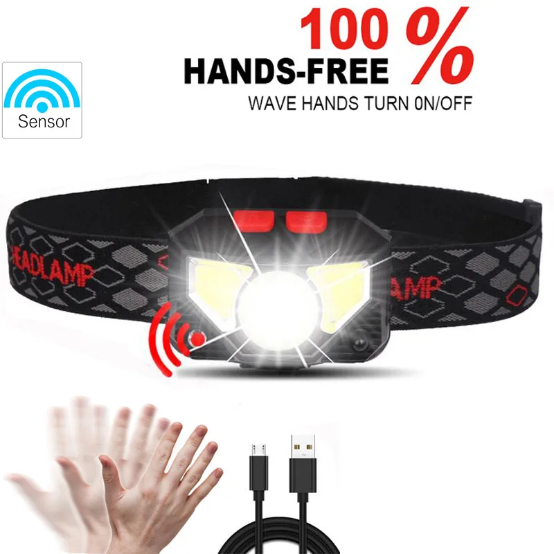 High Power LED Headlamp Sensor Head Light USB Rechargeable Lamp Head Torch Headlight Waterproof Flashlights for Camping Hiking
High Power LED Headlamp Sensor Head Light USB Rechargeable Lamp Head Torch Headlight Waterproof Flashlights for Camping Hiking