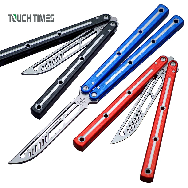 Kraken Clone Newest Baliplus Butterfly Knife Training Flipper Aluminum Handle Free-swinging Trainer Knife EDC Jilt Knives
Kraken Clone Newest Baliplus Butterfly Knife Training Flipper Aluminum Handle Free-swinging Trainer Knife EDC Jilt Knives