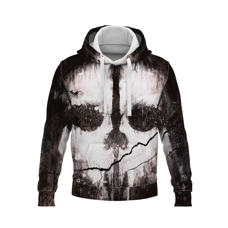 European And American Personality 3D Printed Sweater Men's Street Fashion Casual Hooded Animal Skull Jacket
European And American Personality 3D Printed Sweater Men's Street Fashion Casual Hooded Animal Skull Jacket