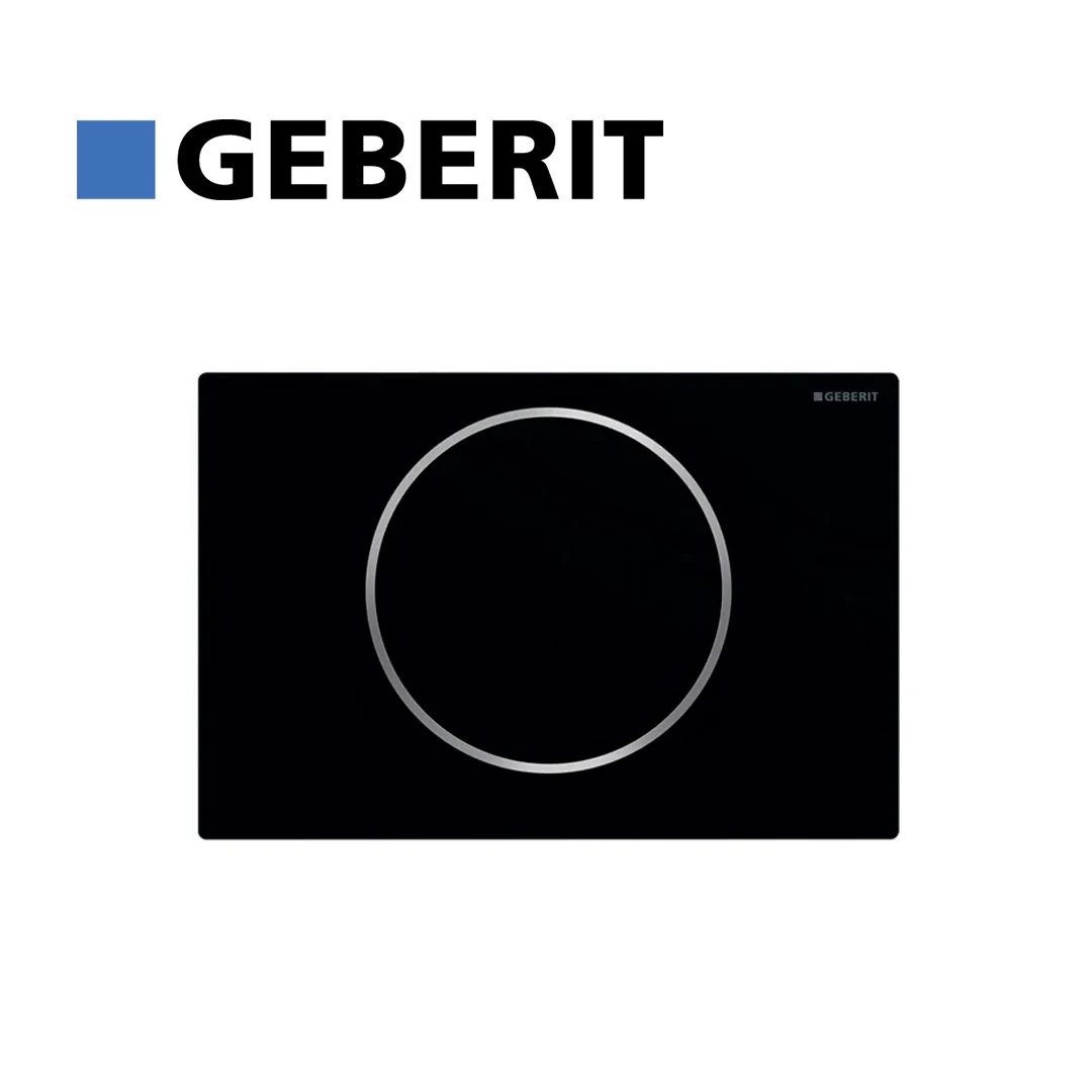 

Geberit Actuator Plate Sigma10 For Stop-And-Go Flush: Black Matt Coated, Easy-to-Clean Coated, Polished 115.758.14.5