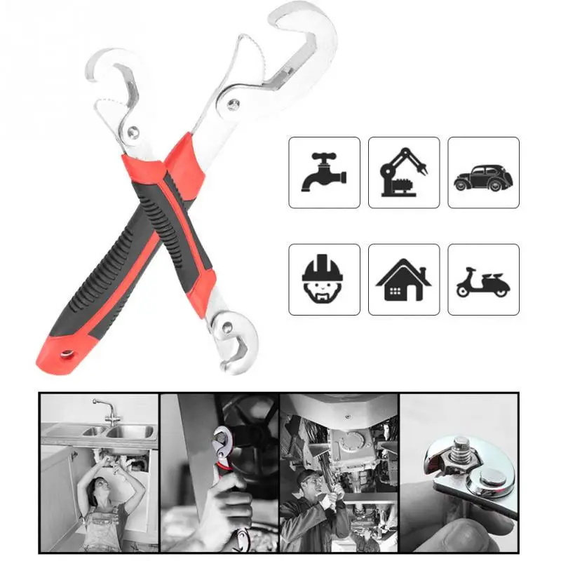 Multi-Functional Manual Wrench Tools Household Hardware Ratchet Card Slot Two Pieces Adjustable 9~32mm
Multi-Functional Manual Wrench Tools Household Hardware Ratchet Card Slot Two Pieces Adjustable 9~32mm
