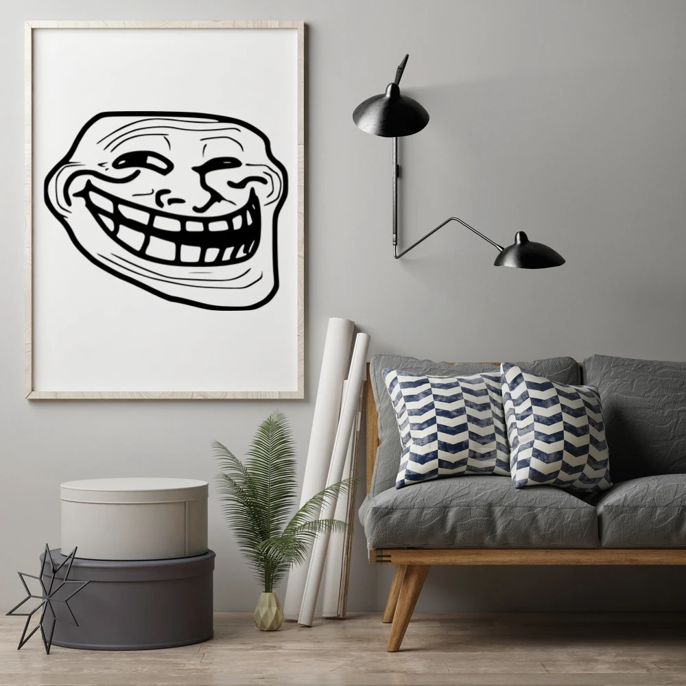 Funny Troll Face Wall Sticker Decal Meme Sticker Home Bedroom Wall Decoration A00372
Funny Troll Face Wall Sticker Decal Meme Sticker Home Bedroom Wall Decoration A00372