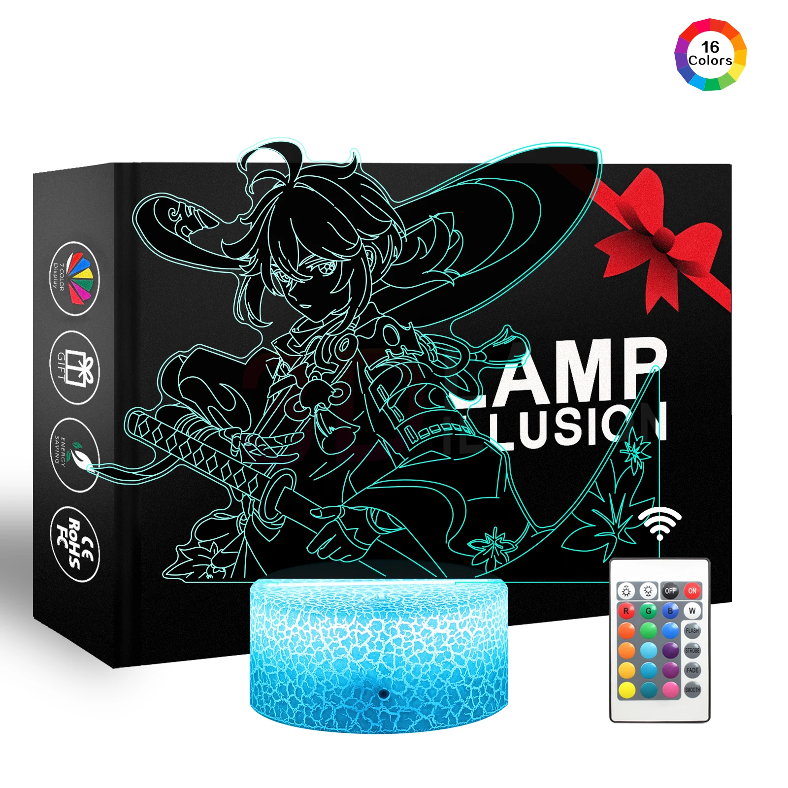 3D Night Light Lamp Gaming Room Desk Setup Decor Table 7/16 Color Remote Genshin Animated Cartoon Sensor Kids Gift Birthday-4
3D Night Light Lamp Gaming Room Desk Setup Decor Table 7/16 Color Remote Genshin Animated Cartoon Sensor Kids Gift Birthday-4