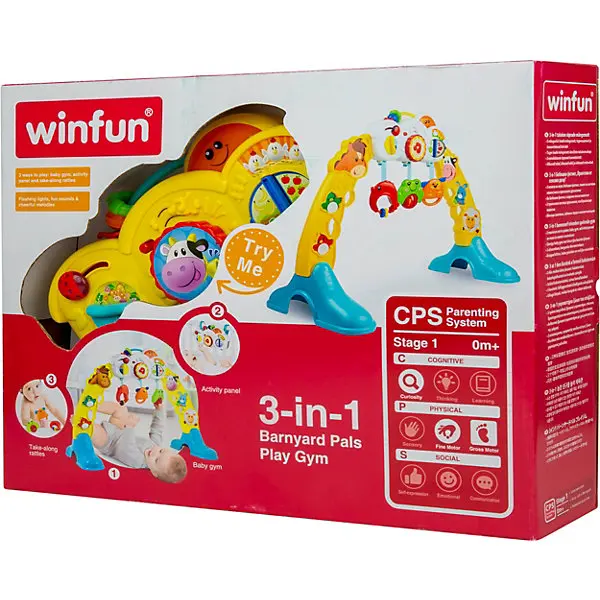 Развивающий центр 3 в 1 WinFun Друзья со двора|Развивающие коврики| |