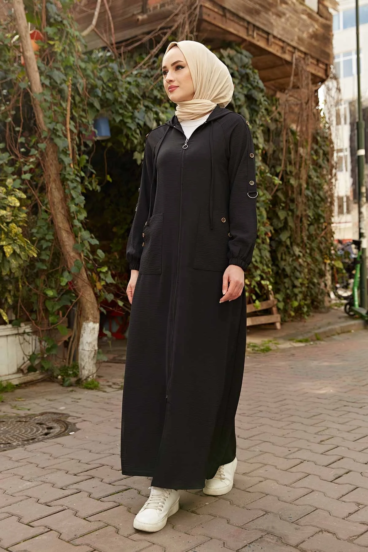 Button Detailed Abaya Hooded With Pocket Zipper Unlined Sports Stylish Convenient Comfortable Women Muslim Fashion Hijab Clothin
Button Detailed Abaya Hooded With Pocket Zipper Unlined Sports Stylish Convenient Comfortable Women Muslim Fashion Hijab Clothin