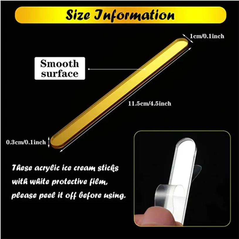 50pcs/set Acrylic Ice Cream Sticks Popsicle Stick DIY Handmade Making Crafts Ice Cream Cake Decorations for Birthday Party
50pcs/set Acrylic Ice Cream Sticks Popsicle Stick DIY Handmade Making Crafts Ice Cream Cake Decorations for Birthday Party