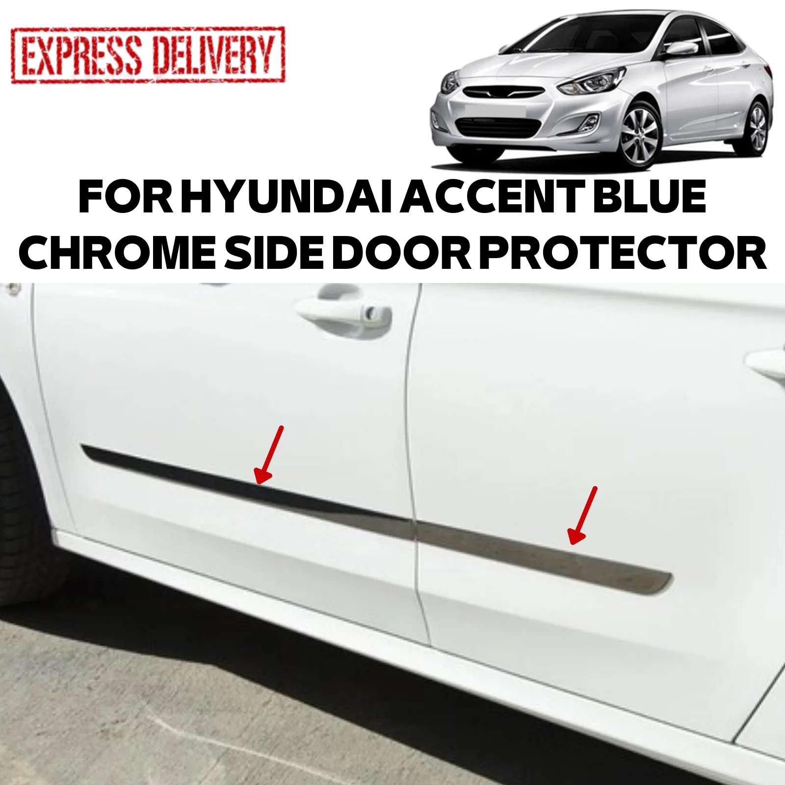FOR HYUNDAI ACCENT BLUE/SOLARIS SD 2011-SIDE DOOR ÇITASI UNİVERSAL 4 PRÇ CHROME (BLACK) STAINLESS STEEL CAR MARŞPİYEL
FOR HYUNDAI ACCENT BLUE/SOLARIS SD 2011-SIDE DOOR ÇITASI UNİVERSAL 4 PRÇ CHROME (BLACK) STAINLESS STEEL CAR MARŞPİYEL