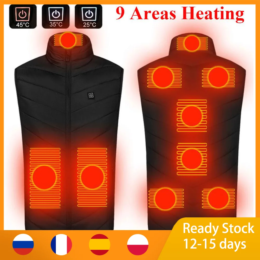 9 Places Heated Vest For Women Men Usb Heated Jacket Heating Vest Thermal Clothing Hunting Vest Winter Heating Jacket
9 Places Heated Vest For Women Men Usb Heated Jacket Heating Vest Thermal Clothing Hunting Vest Winter Heating Jacket