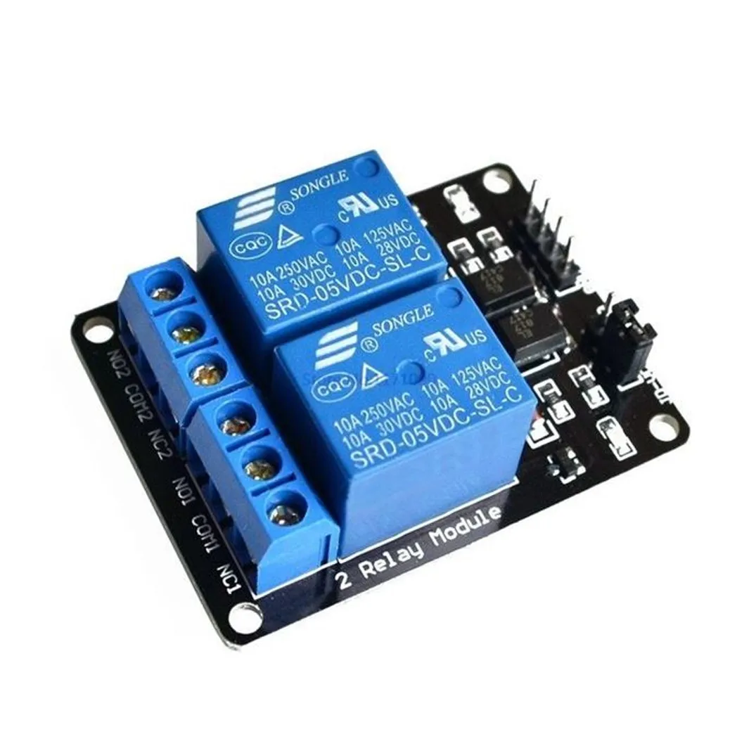 2 канала реле 5V 10A модуль для ARDUINO ARM PIC AVR DSP RASPBERRY PI | Электронные компоненты и
