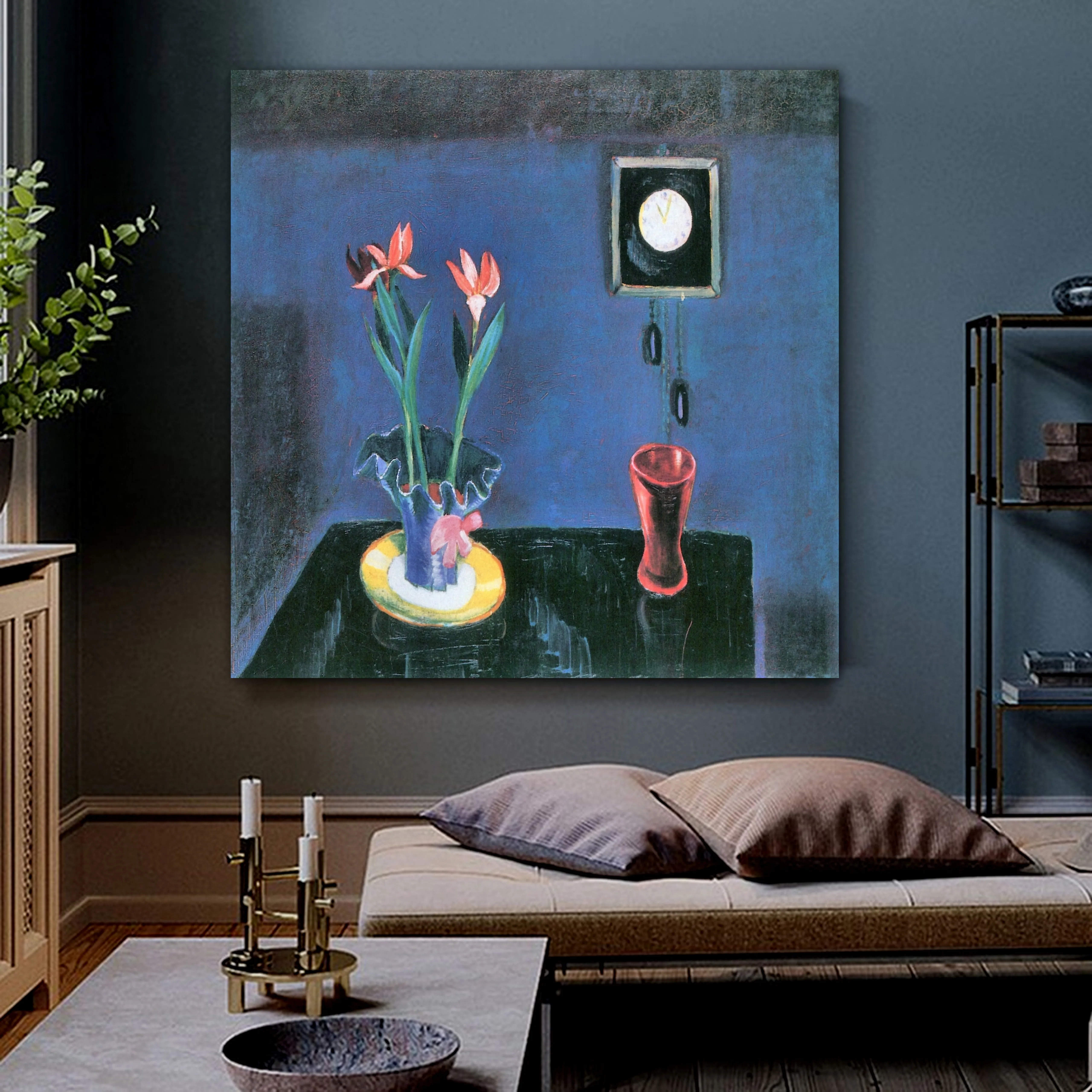 Walter Gramatte Famous Old Master Artist Reproduction Oil Painting Still Life with Clock and Tulip Pot Canvas Print
Walter Gramatte Famous Old Master Artist Reproduction Oil Painting Still Life with Clock and Tulip Pot Canvas Print