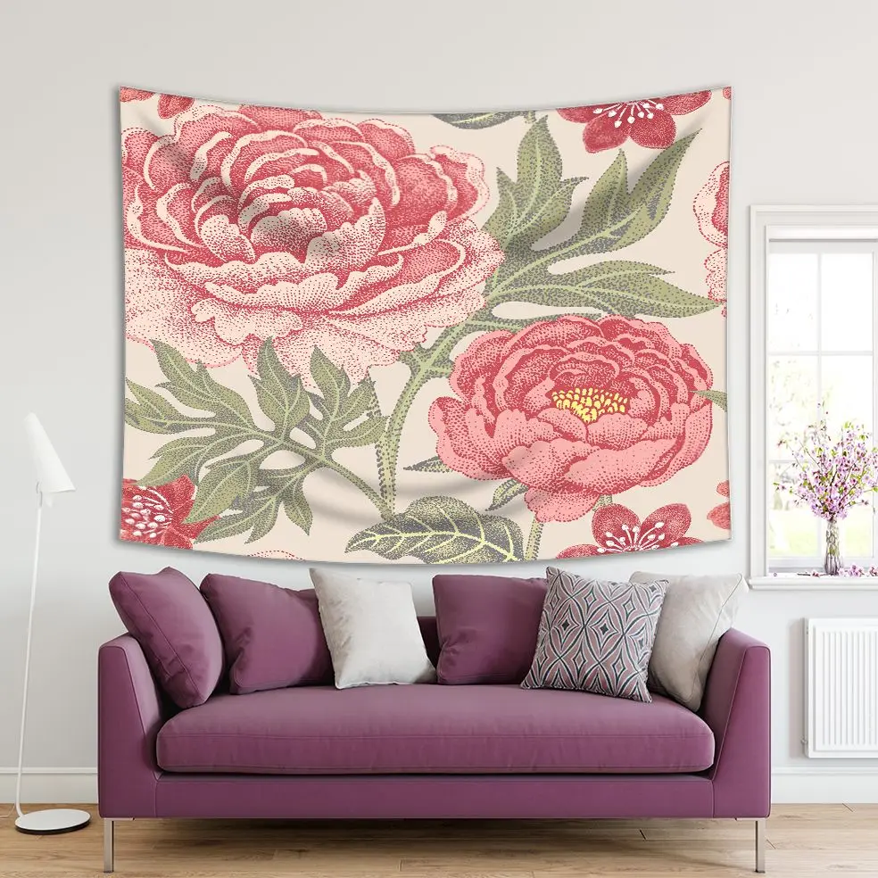 Tapestry Peonies Flowers Summer Garden Floral Pattern Victorian Style Classic Decorative Artwork Pink Green
Tapestry Peonies Flowers Summer Garden Floral Pattern Victorian Style Classic Decorative Artwork Pink Green