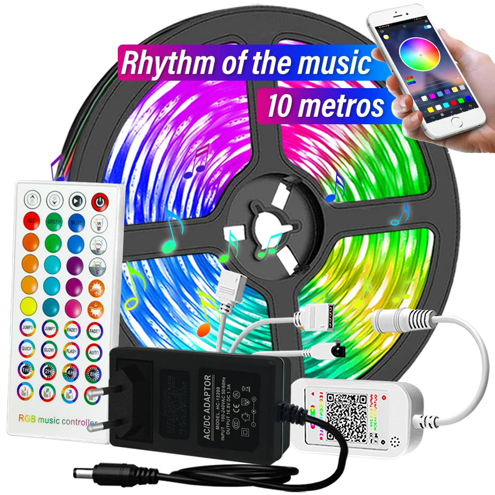 Led Light Strip Rgb 10 Metros Bluetooth Christmas Led Case Lighting App/ Voice Control Car Interior Decorative LED Light Strip
Led Light Strip Rgb 10 Metros Bluetooth Christmas Led Case Lighting App/ Voice Control Car Interior Decorative LED Light Strip