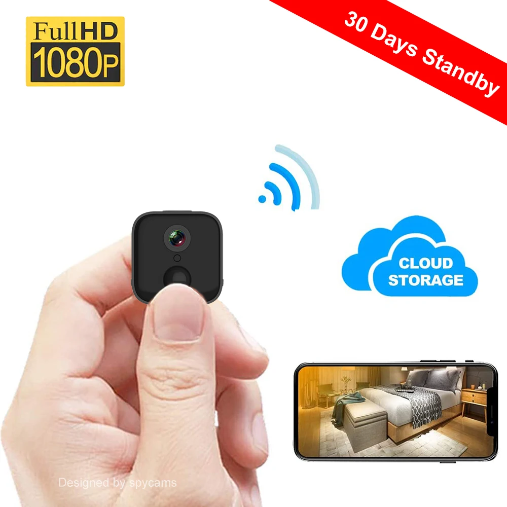 WiFi мини камера Беспроводной няня безопасности IP 30 дней в режиме ожидания PIR