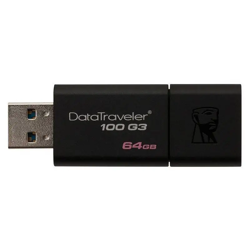 Флеш-память Kingston DataTraveler 100 G3 64Gb USB 3.0 чер DT100G3/64GB 309567 | Компьютеры и офис