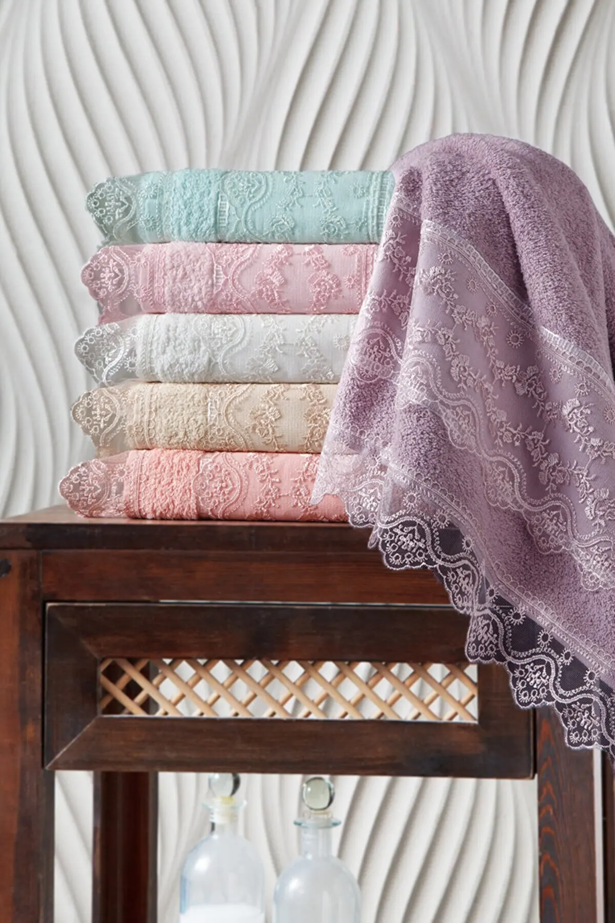 Lacy Laced 6'lı Towel Convenient New Design High Quality Cotton Hand Towel Multi One Color 50x90
Lacy Laced 6'lı Towel Convenient New Design High Quality Cotton Hand Towel Multi One Color 50x90