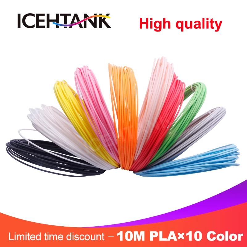 ICHTANK 3 D 10 Metre/Color 1.75 mm ABS/PLA Material 3D PLA Filament For 3D Pen Filament ABS Plastic 3D Pens Supplies Color
ICHTANK 3 D 10 Metre/Color 1.75 mm ABS/PLA Material 3D PLA Filament For 3D Pen Filament ABS Plastic 3D Pens Supplies Color