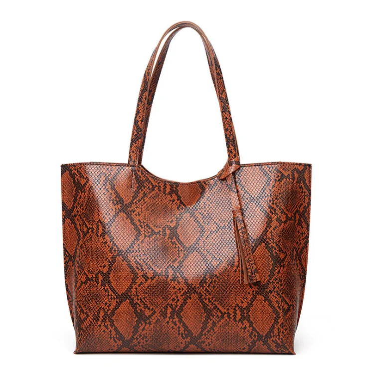 Women's bag 2021 new fashion snake pattern tote bag temperament women's hand bill of lading shoulder bag
Women's bag 2021 new fashion snake pattern tote bag temperament women's hand bill of lading shoulder bag