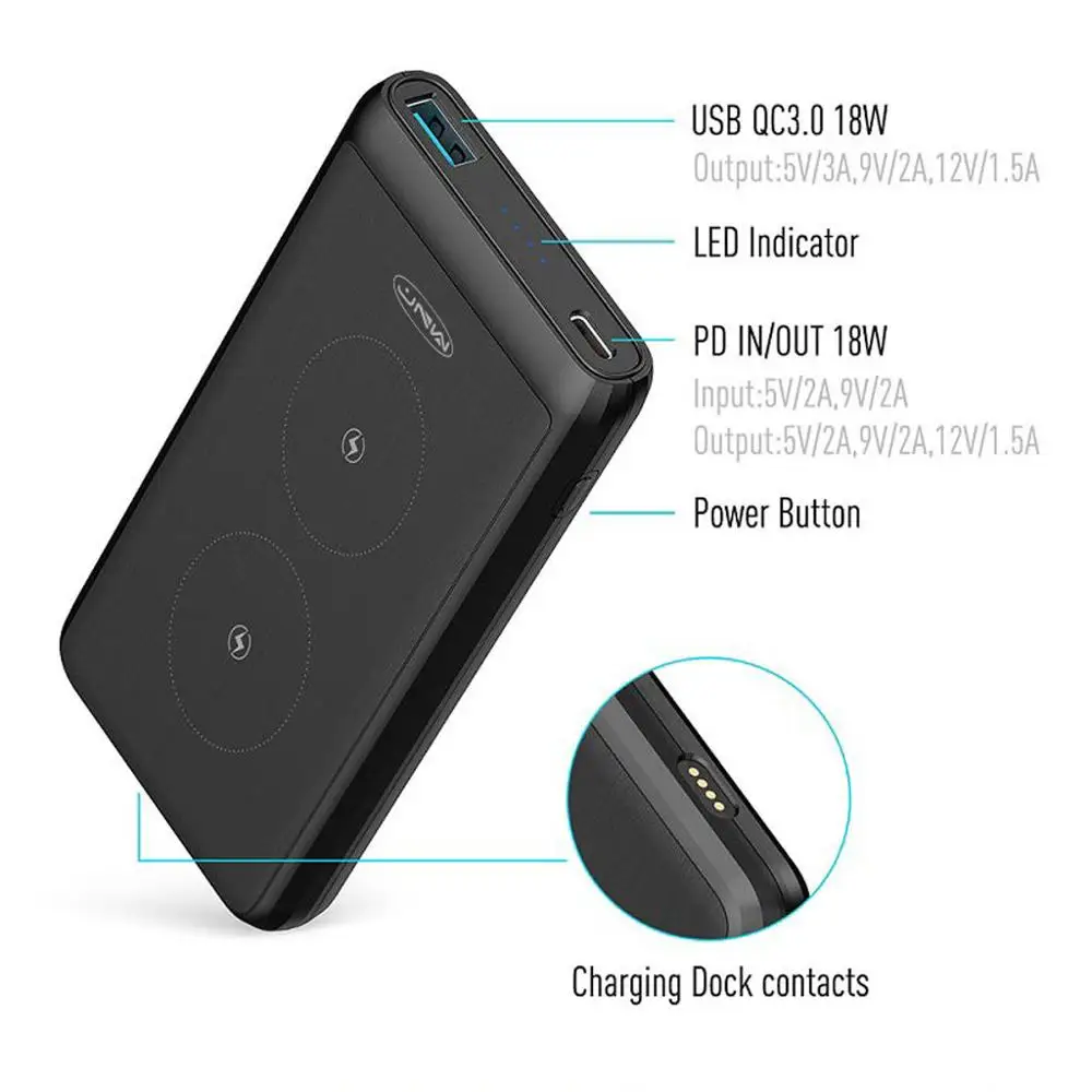 Беспроводное зарядное устройство 3-в-1 Qi Smart Quick Charge для iPhone X XR XS 8/Galaxy S6 S7 S8 S9 S10