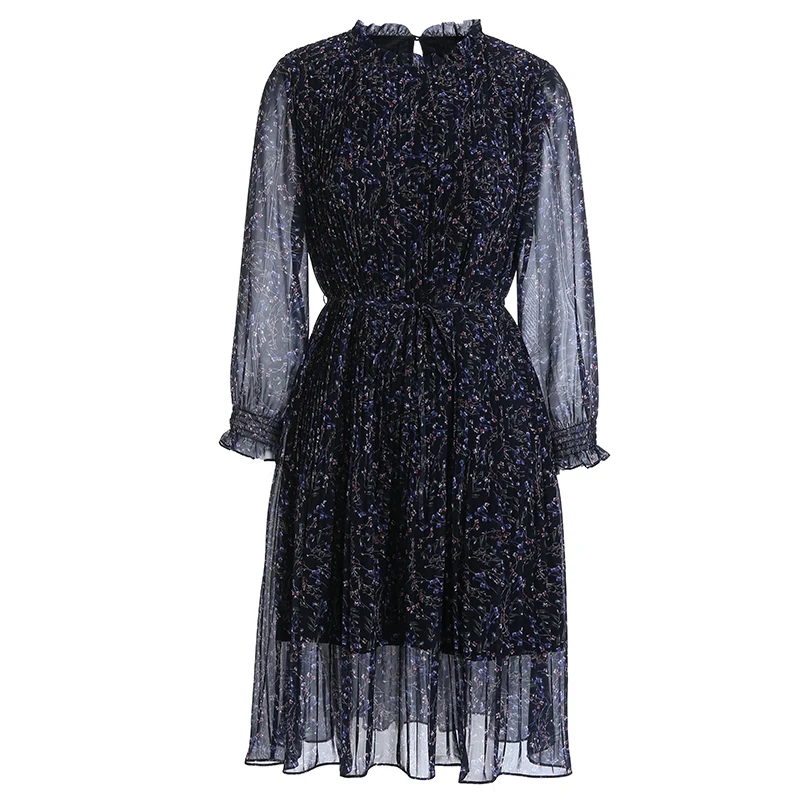 Gowani Floral Chiffon A-line Dress Ruffle Sheer Sleeve High Quality Women Elegant Wear
Gowani Floral Chiffon A-line Dress Ruffle Sheer Sleeve High Quality Women Elegant Wear