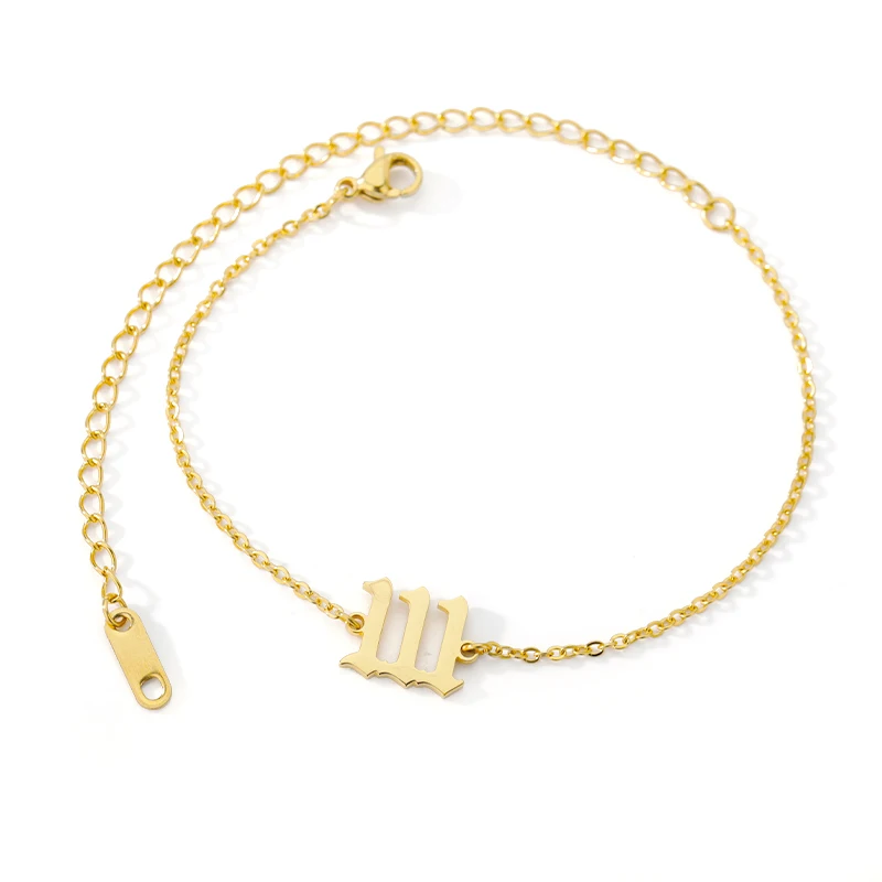 111 222 333 444 555 666 777 888 999 Devil Anklet Stainless Steel Angel Number Anklets Pendant Minimalist Jewelry Bijoux Femme
111 222 333 444 555 666 777 888 999 Devil Anklet Stainless Steel Angel Number Anklets Pendant Minimalist Jewelry Bijoux Femme