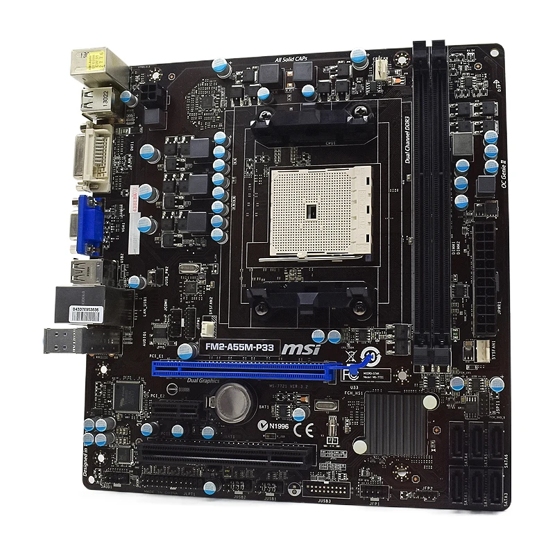 Socket FM2 Motherboard MSI FM2-A55M-P33 DDR3 16GB PCI-E 2.0 USB2.0 Micro ATX AMD A55 Motherboard For A10-6800K 760K cpus
Socket FM2 Motherboard MSI FM2-A55M-P33 DDR3 16GB PCI-E 2.0 USB2.0 Micro ATX AMD A55 Motherboard For A10-6800K 760K cpus