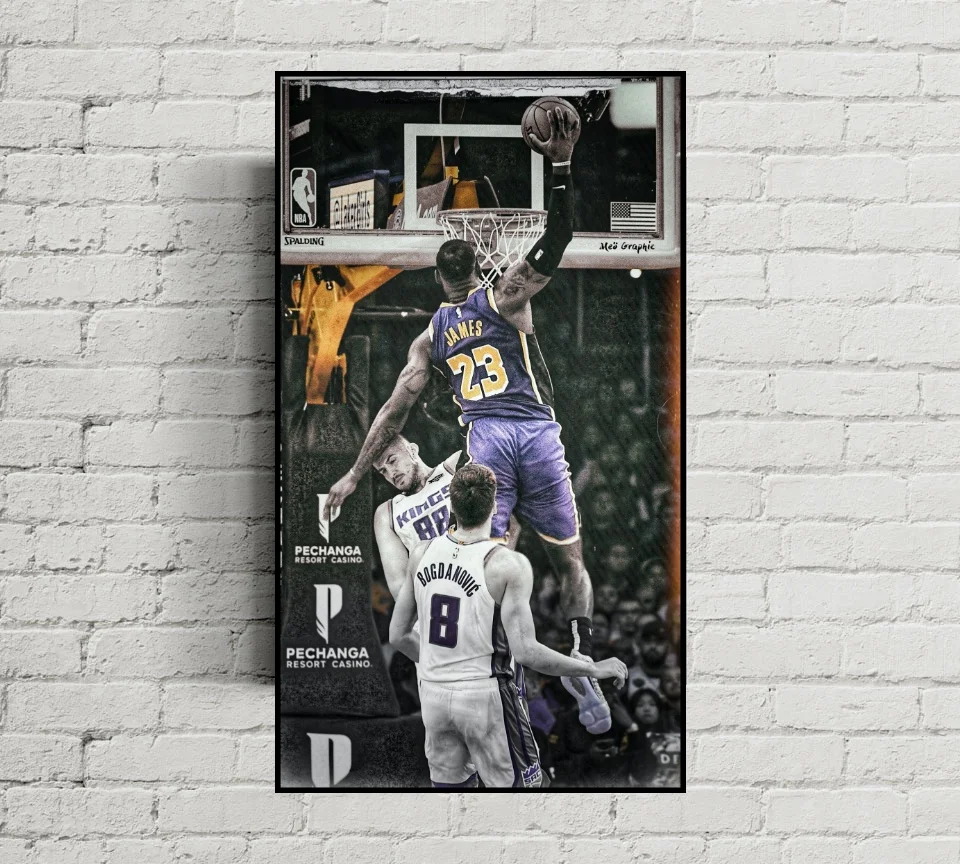 LeBron James Nba Star King плакат с Джеймсом наклейка домашний декор Jordan Kobe гостиная для
