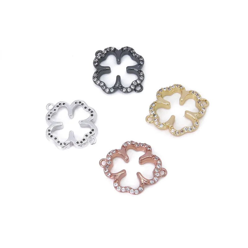 Brass Copper Alloy Micro Pave Cubic Zirconia Pendants Flower Clover 18x15mm Accessories For Making Necklace
Brass Copper Alloy Micro Pave Cubic Zirconia Pendants Flower Clover 18x15mm Accessories For Making Necklace