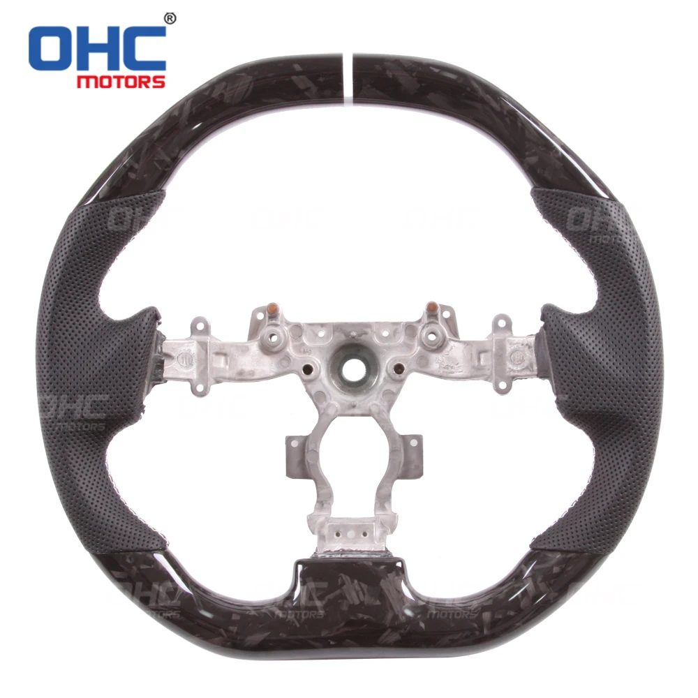 

100% Real Forged Carbon Fiber steering wheel for Nissan GT-R R35 Sky-line Flat Bottom Flat Top