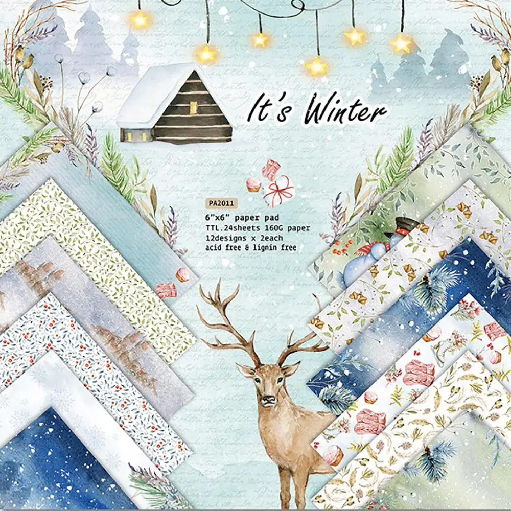 24 Sheets Winter Story Patterned Paper Scrapbooking Pads Origami Art Background Paper Card Making DIY Scrapbook Craft Christmas
24 Sheets Winter Story Patterned Paper Scrapbooking Pads Origami Art Background Paper Card Making DIY Scrapbook Craft Christmas