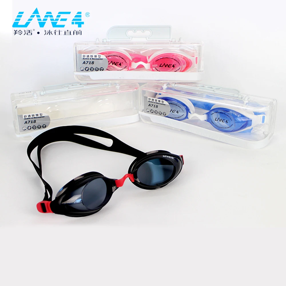 LANE4 Swimming Goggles ,Anti-Fog, UV Protection ,Fitness & Training, For Women Men #718 Black
LANE4 Swimming Goggles ,Anti-Fog, UV Protection ,Fitness & Training, For Women Men #718 Black