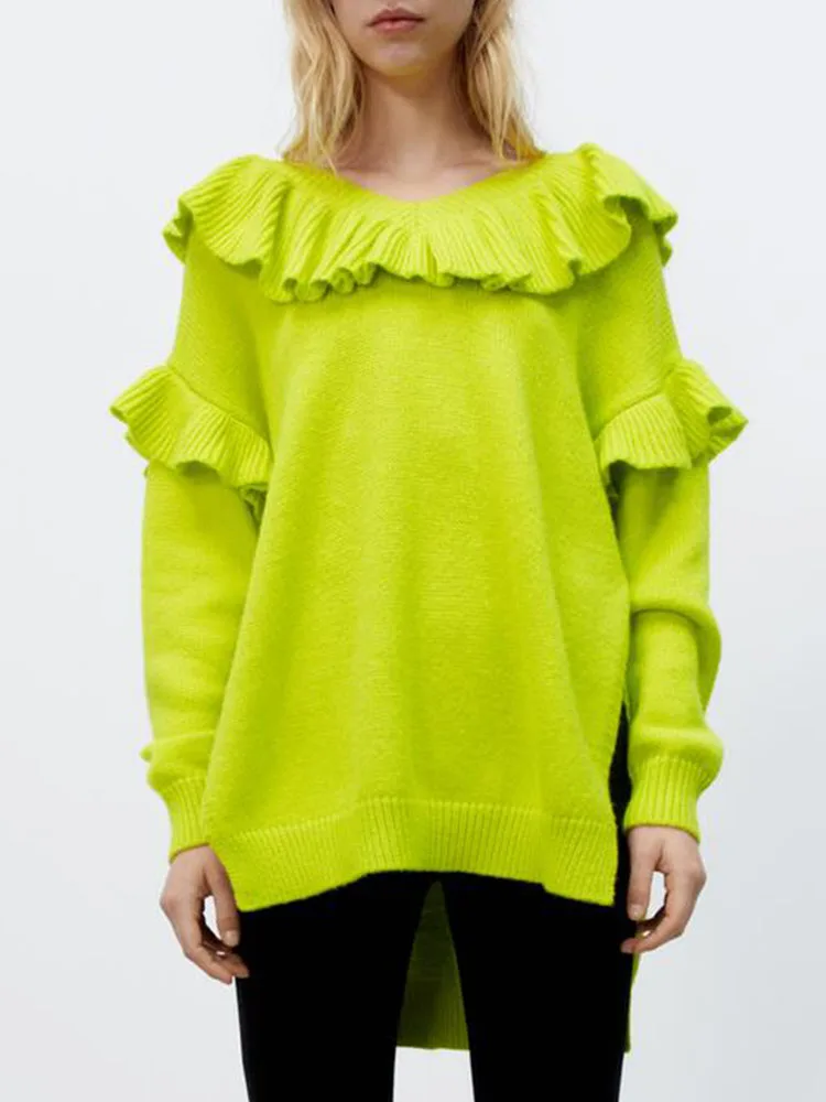 2022 winter new spring women's sweet temperament all-match V-neck ruffle layered decorative knitted sweater long sleeves
2022 winter new spring women's sweet temperament all-match V-neck ruffle layered decorative knitted sweater long sleeves