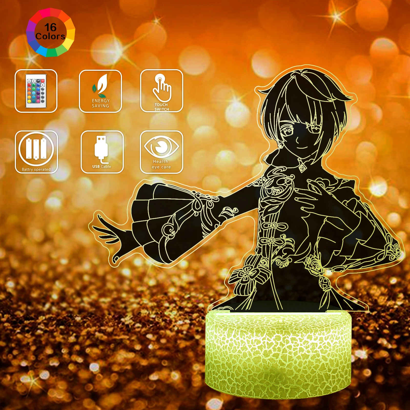 3D Night Light Lamp Gaming Room Desk Setup Decor Table Remote 16 Color Genshin Animated Cartoon Kids Gift Toy Birthday Xmas-7
3D Night Light Lamp Gaming Room Desk Setup Decor Table Remote 16 Color Genshin Animated Cartoon Kids Gift Toy Birthday Xmas-7