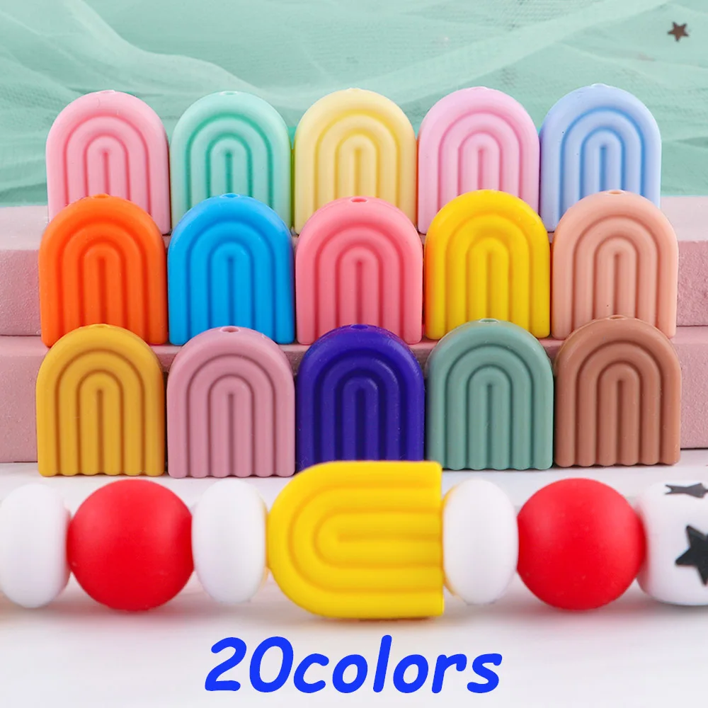 Sunrony 5/10/15pcs Rainbow Silicone Beads Food Grade Teether Safety BPA Free DIY Pacifier Chain Accessories Baby Teething Toys
Sunrony 5/10/15pcs Rainbow Silicone Beads Food Grade Teether Safety BPA Free DIY Pacifier Chain Accessories Baby Teething Toys