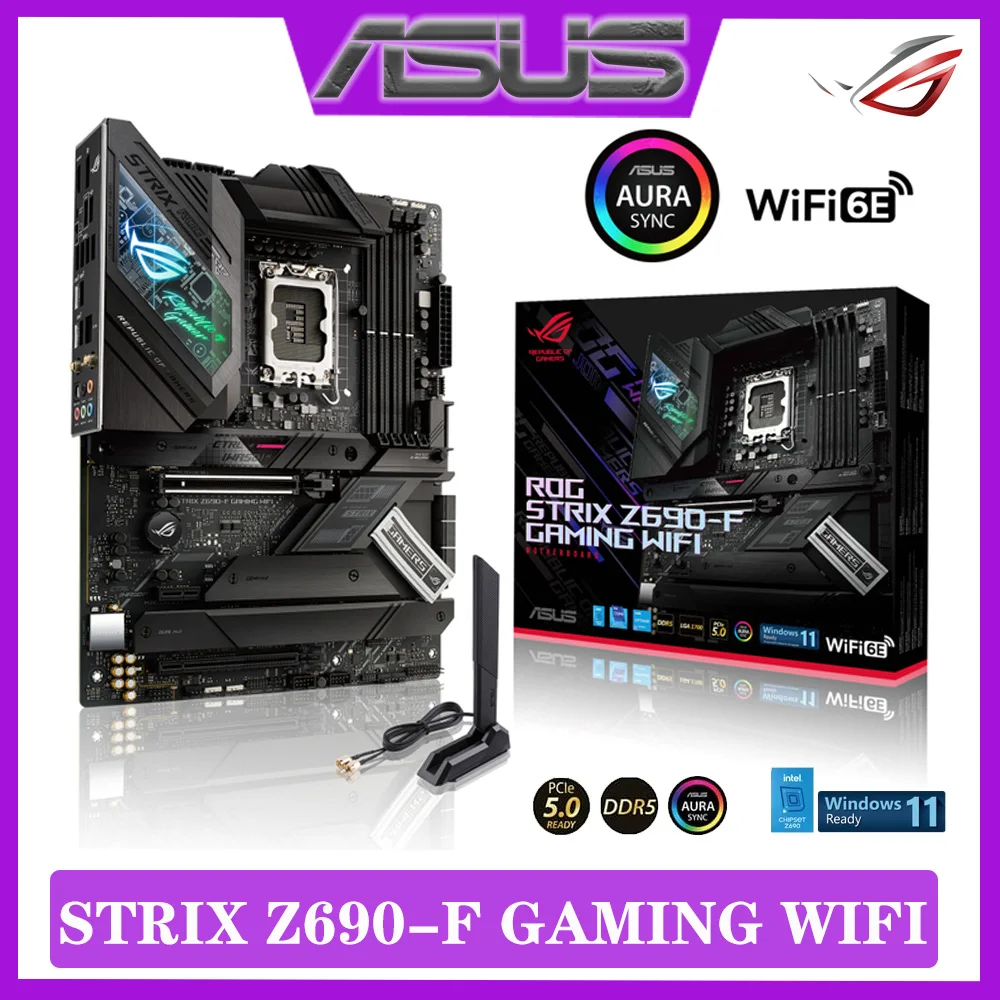 LGA1700 Asus ROG STRIX Z690-F GAMING WIFI Motherboard DDR5 128GB PCI-E 5.0 USB3.2 WiFi6E 12th-Gen Intel Z690 ATX Placa-mãe 1700
LGA1700 Asus ROG STRIX Z690-F GAMING WIFI Motherboard DDR5 128GB PCI-E 5.0 USB3.2 WiFi6E 12th-Gen Intel Z690 ATX Placa-mãe 1700