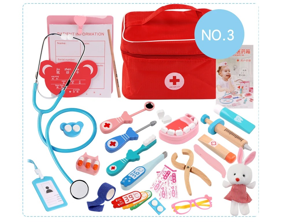 Simulation Family Doctor Nurse Medical Kit Toy Pretend Play Hospital Medicine Accessorie Children Toy Kids Wooden Doctor Toy
Simulation Family Doctor Nurse Medical Kit Toy Pretend Play Hospital Medicine Accessorie Children Toy Kids Wooden Doctor Toy