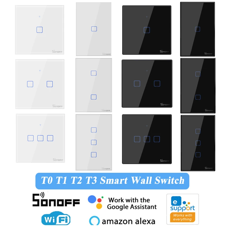 Умный настенный выключатель SONOFF TX с Wi-Fi, T0, T1, T2, T3, ЕС, Великобритания, США, таймер, управление через приложение eWelink, умная сцена, работа с Alexa ...
Умный настенный выключатель SONOFF TX с Wi-Fi, T0, T1, T2, T3, ЕС, Великобритания, США, таймер, управление через приложение eWelink, умная сцена, работа с Alexa ...