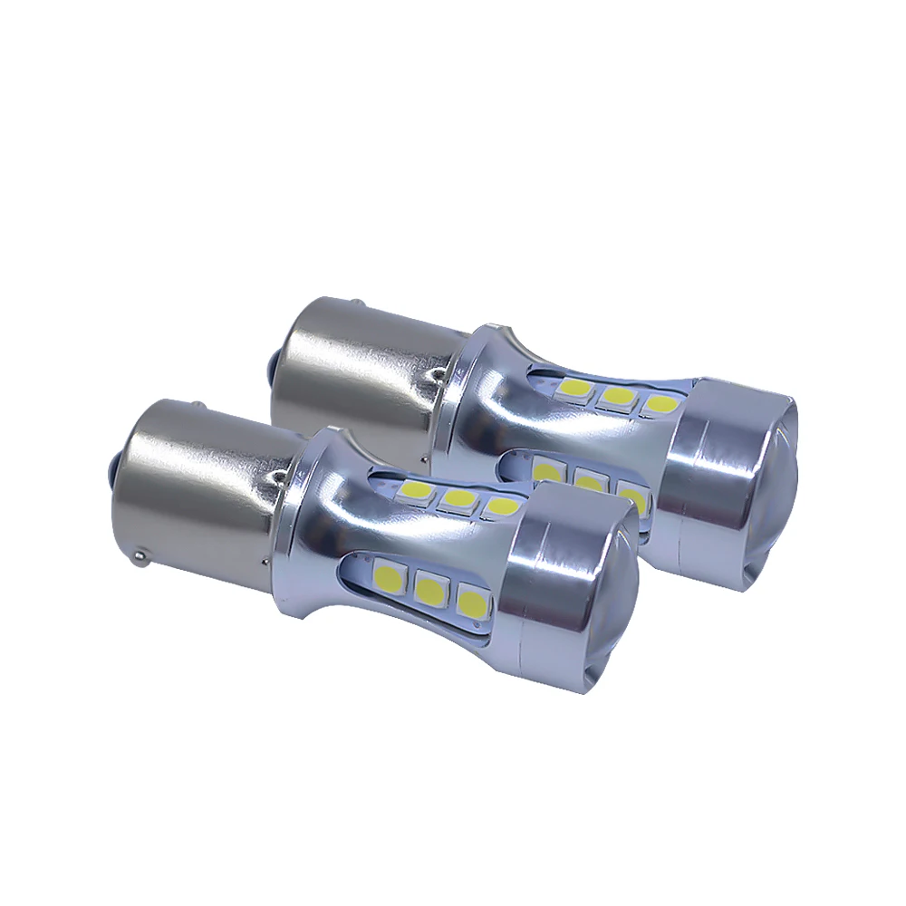 1 шт. безупречного супер яркий светодиодный 1156 1157 T20 BA15S 3030 18smd canbus P21W указатель