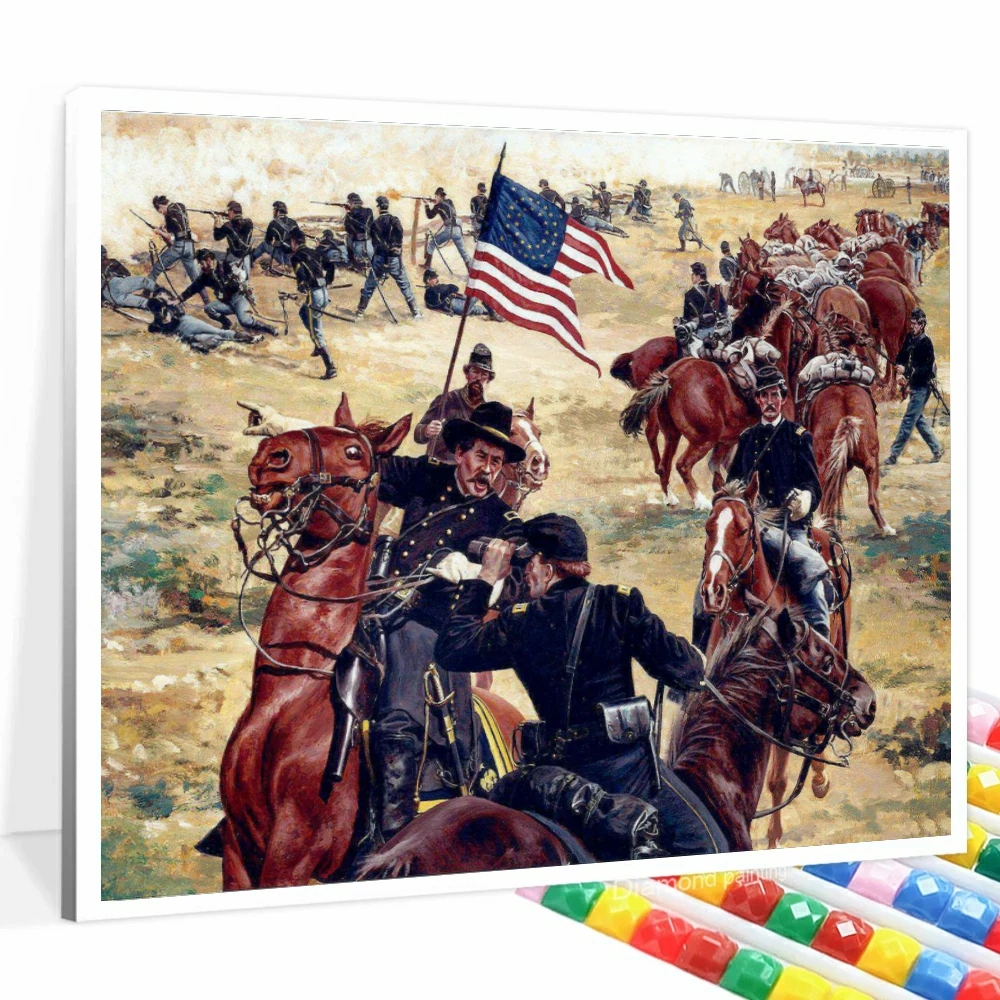 5D DIY Diamond Painting American Civil War Embroidery Set Cross Stitch Crafts, Full Drill Square Round, Family Mural Home Decor
5D DIY Diamond Painting American Civil War Embroidery Set Cross Stitch Crafts, Full Drill Square Round, Family Mural Home Decor